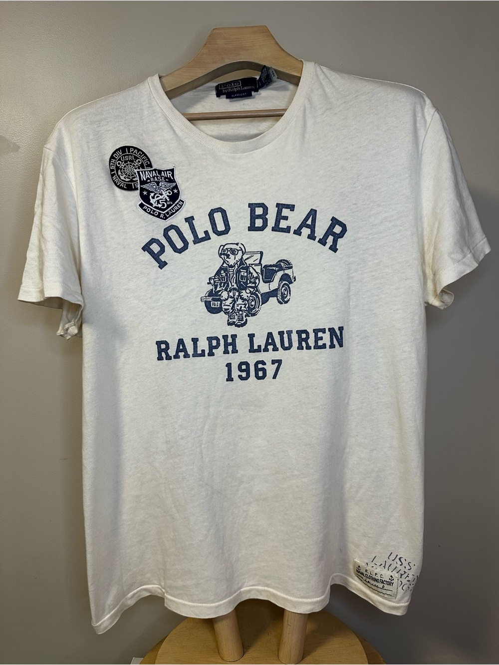 Polo Ralph Lauren Polo Bear Naval Air Military Graphic T Shirt Men’s L